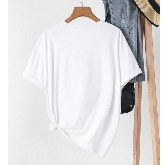 White Crew Neck Tee Shirt Printed Limoncello Lemon Graphic - Picture 2 of 10